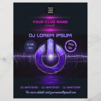 DJ Music and Dance Gig add photos and logo invite