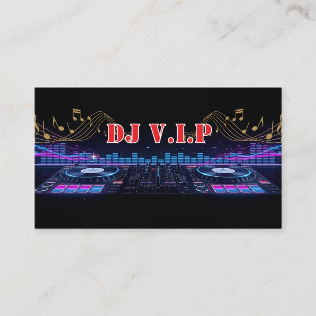 DJ Music Beat Professional Business Card (Front)