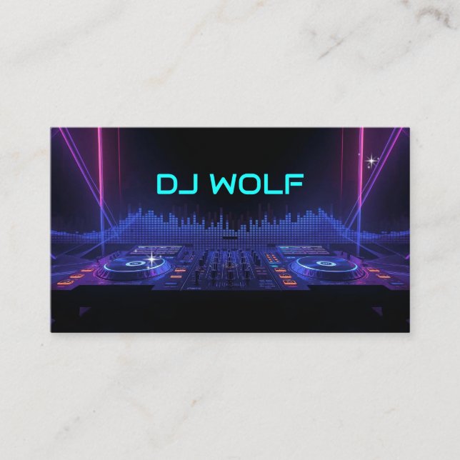 DJ Music Beat Professional Business Card (Front)