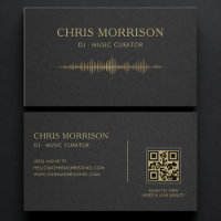 DJ Music Black Gold QR Code Professional