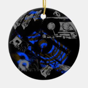 DJ Music Cassette Ceramic Tree Decoration