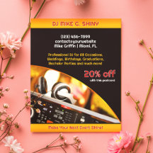 DJ Music Club Postcard Template