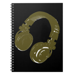 DJ music design Spiral Notebook
