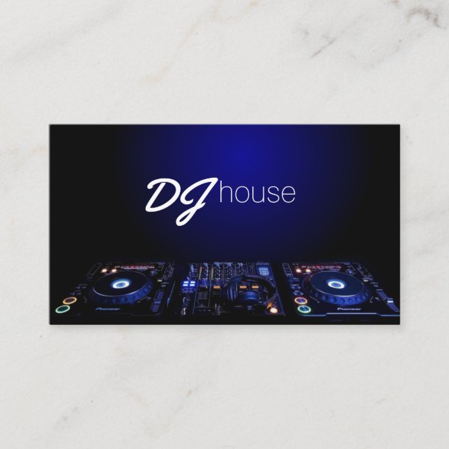 DJ, Music, Entertainment Business Card (Front)