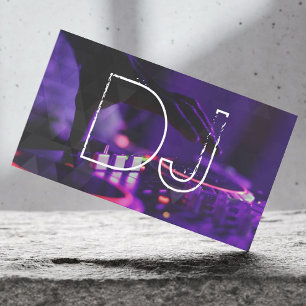 DJ Music Party Event Turntable Modern Business Card