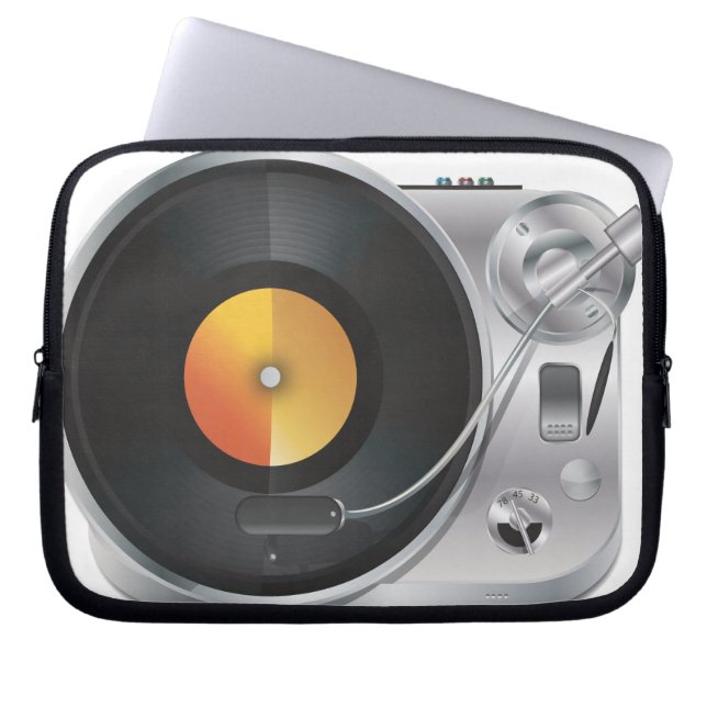 DJ Music Player Laptop Sleeve (Front)