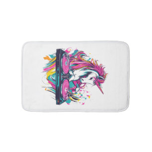 DJ Music Unicorn (1) Bath Mat