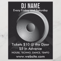 DJ Name Speaker Music Flyer