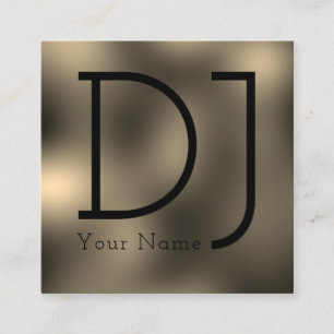 Dj night clubbing style square business card