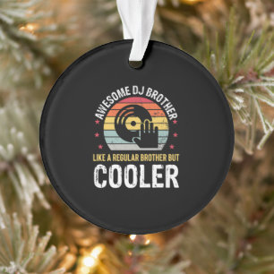 DJ Player Brother Funny Disc Jockey Wedding Party Ornament