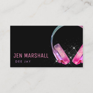 DJ purple pink Business Card