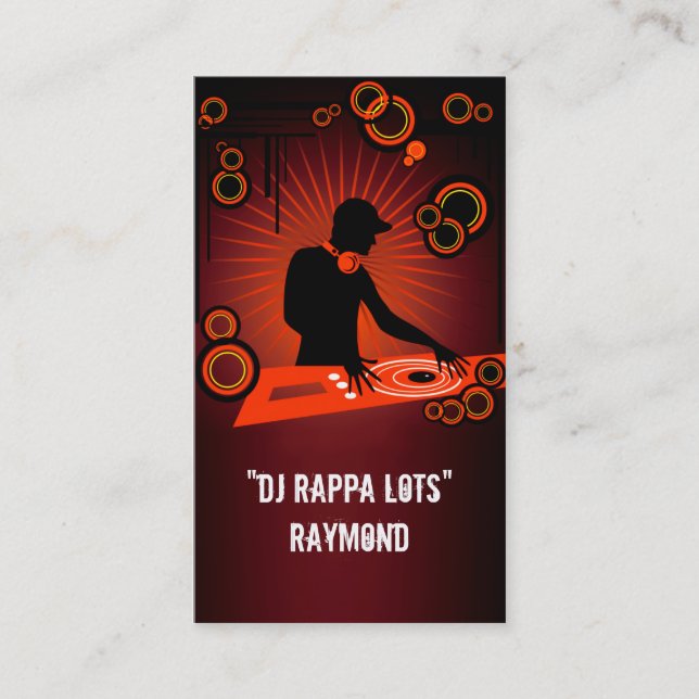 DJ Rappa Lots Raymond Business Card (Front)