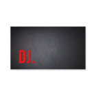DJ Red Bold Text Elegant Dark Minimalist
