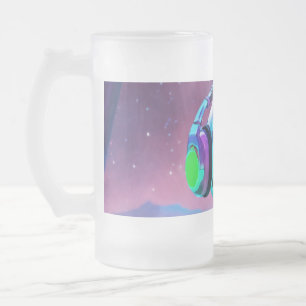 DJ Robot Mug - Futuristic Mixing Console Design