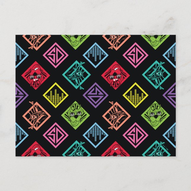 DJ Scooby-Doo Pattern Postcard (Front)