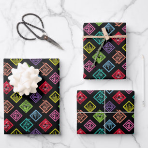 DJ Scooby-Doo Pattern Wrapping Paper Sheet