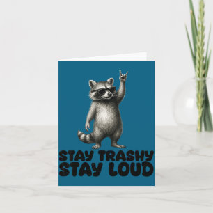 DJ Shades Trash Raccoon Rock Panda Card