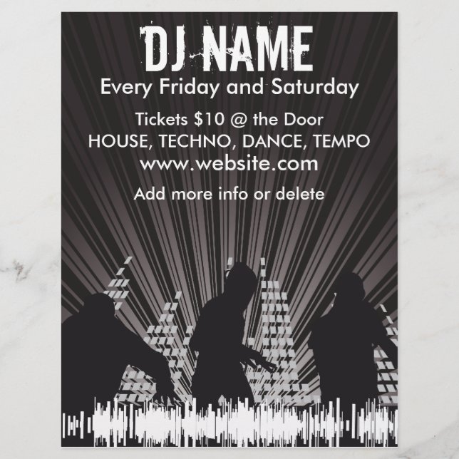 DJ Shadows 2 Music Flyer (Front)