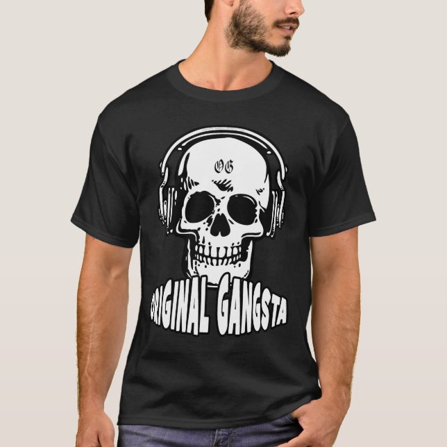 Dj Shirt Skull With Headphones (Front)