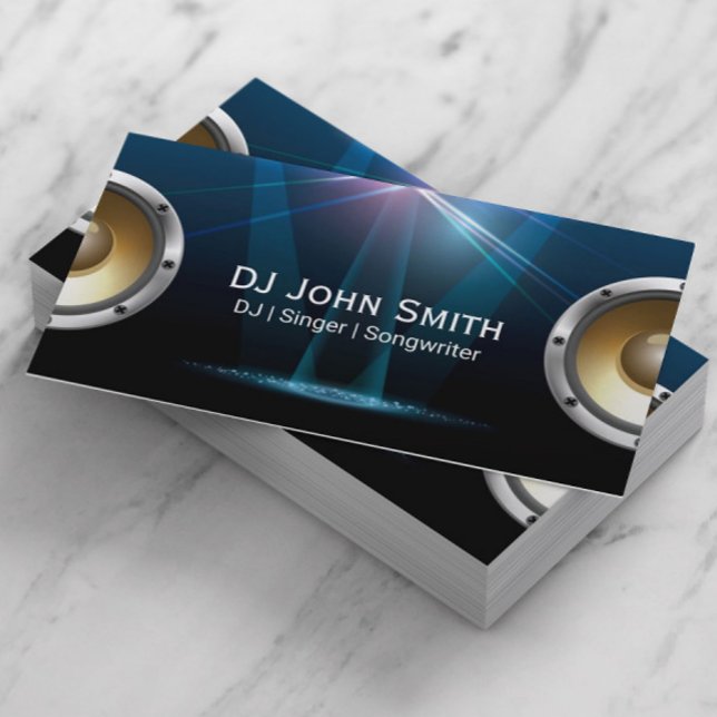 DJ Singer Songwriter Modern Music Business Card (Creator Uploaded)