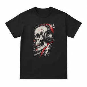 DJ Skull Headphones Lightning Music Electronic Got T-Shirt