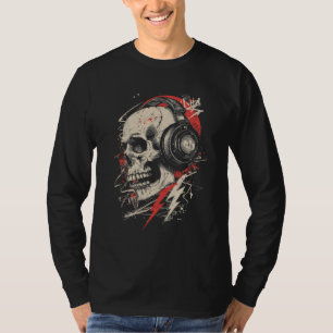 DJ Skull Headphones Lightning Music Electronic Got T-Shirt