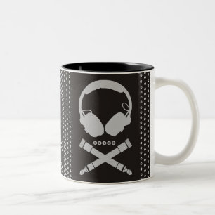 Dj Skull Two-Tone Coffee Mug