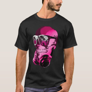 Dj Skull With Sunglasses And Headphones Beats Musi T-Shirt