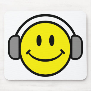DJ Smiling Face Mouse Pad