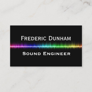 DJ Sound Engineer Music Rainbow Business Cards