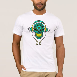 DJ Sugar Skull – Blue and Yellow T-Shirt