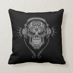 DJ Sugar Skull, dark Cushion