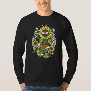 Dj Sun Flower Sound Engineer Disc Jockey T-Shirt
