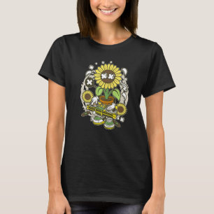 Dj Sun Flower Sound Engineer Disc Jockey T-Shirt