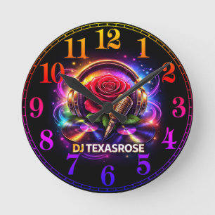 DJ TEXASROSE 2 ROUND CLOCK