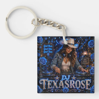 DJ TEXASROSE DOUBLE SIDED KEYCHAIN