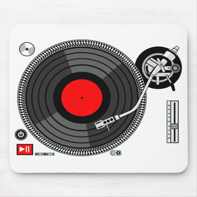 Dj Turntable Background Mousepad (Front)