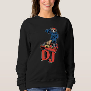 Dj Turntable Bass Music Rock Deejay Headphone Part Sweatshirt