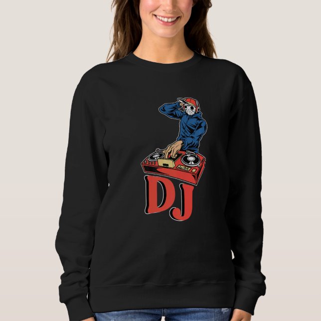 Dj Turntable Bass Music Rock Deejay Headphone Part Sweatshirt (Front)