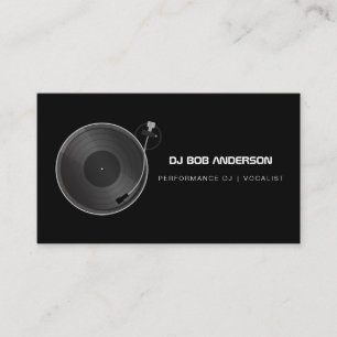 DJ turntable Business Card