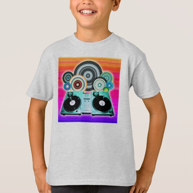 DJ Turntable Circles T-Shirt (Front)