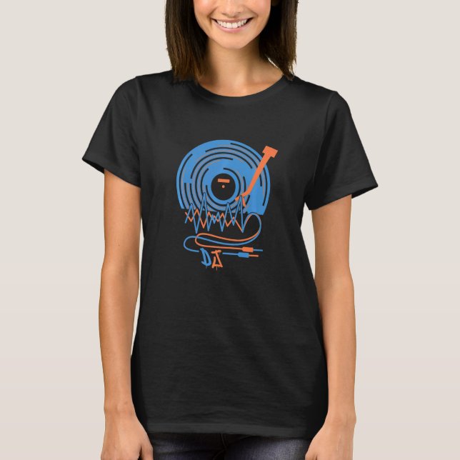 Dj Turntable Deejay Bass Music Rock Headphone Part T-Shirt (Front)