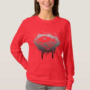 DJ Turntable Graffiti - Music Vinyl Disc Jockey T-Shirt