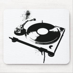 DJ Turntable Mouse Pad Ibiza House Music Gifts