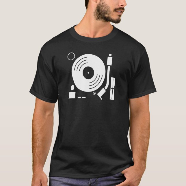 DJ Turntable Record Deck T-Shirt (Front)