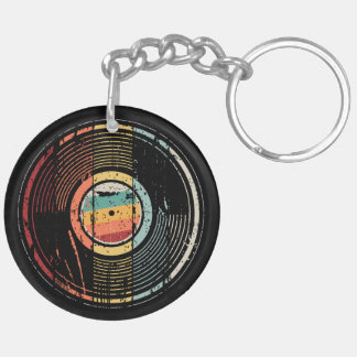 DJ Turntable record for vinyl listeners Key Ring