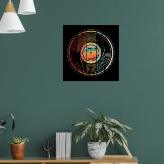 DJ Turntable record for vinyl listeners Poster