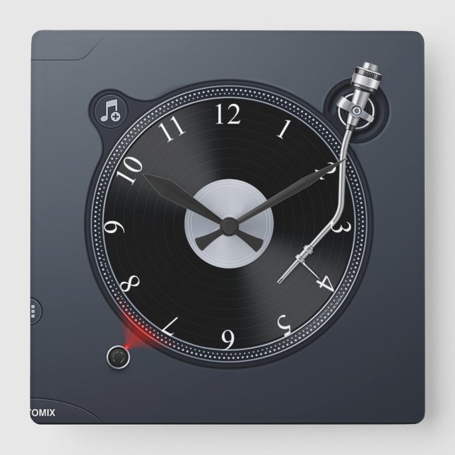 DJ turntable Wall Clock (Front)