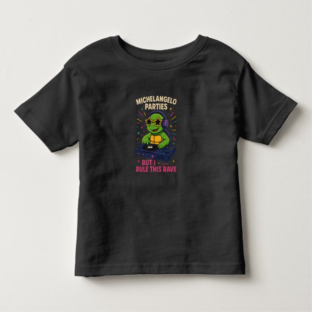 DJ Turtle Toddler T-Shirt (Front)