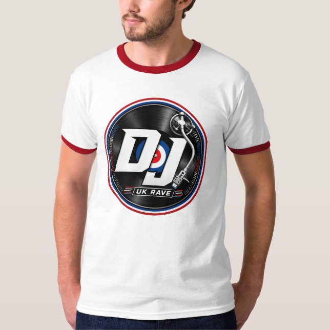 DJ UK Rave Ringer T-Shirt (Front)